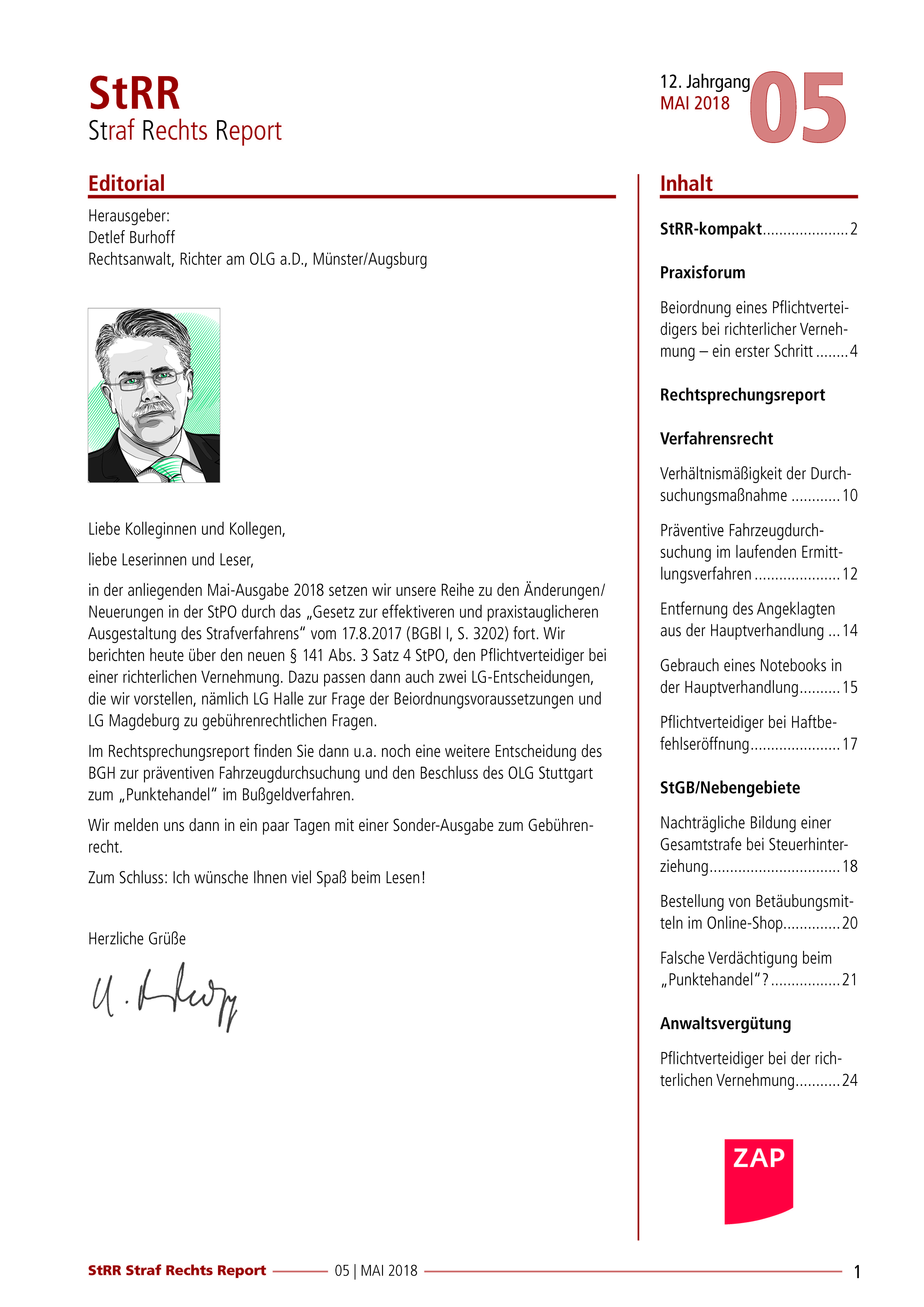 StRR - Strafrechtsreport