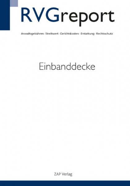 RVGreport Einbanddecke