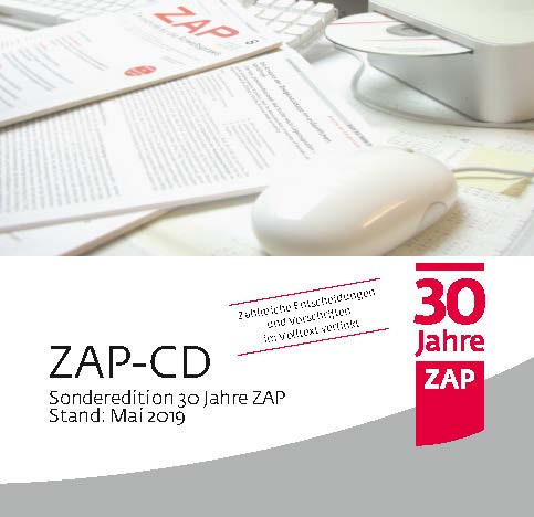 ZAP-CD Stand: Mai 2019 - Sonderedition 30 Jahre ZAP