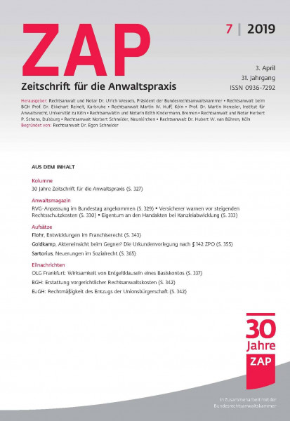 ZAP Zeitschrift für die Anwaltspraxis (digital)