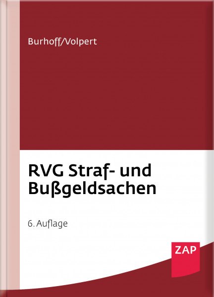 RVG Straf- und Bußgeldsachen - Mängelexemplar